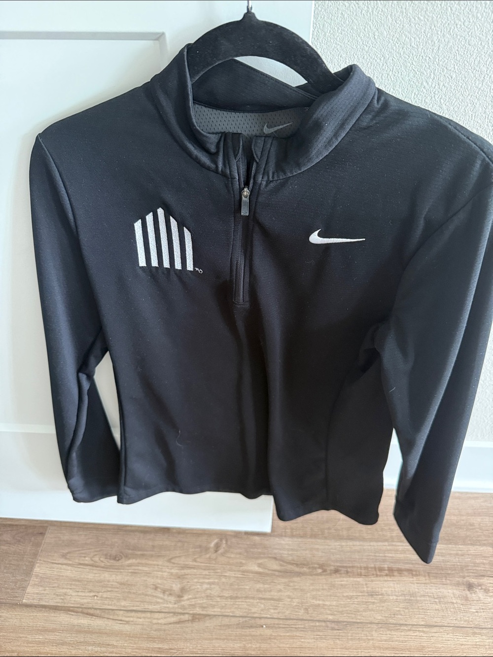 Nike Iowa State Black Quarter-Zip Top with White Swoosh